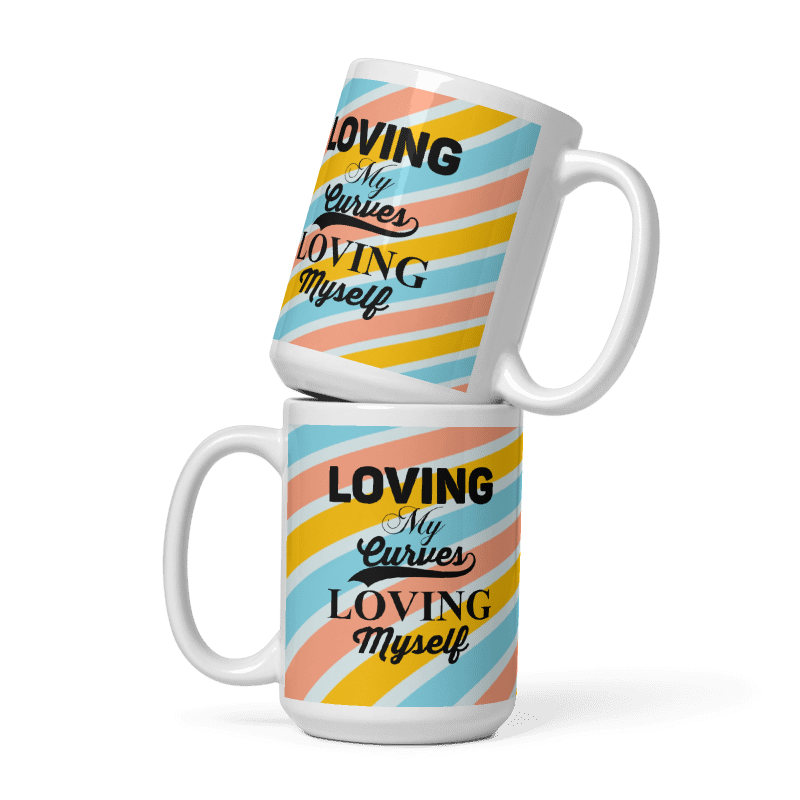 Loving My Curves, Loving Myself Women's Empowerment Coffee Mug