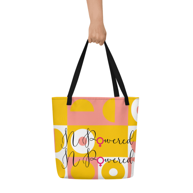 N-Powered Woman All-Over Print Large Tote Bag