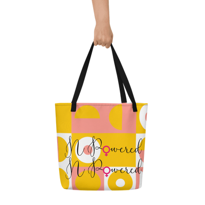 N-Powered Woman All-Over Print Large Tote Bag