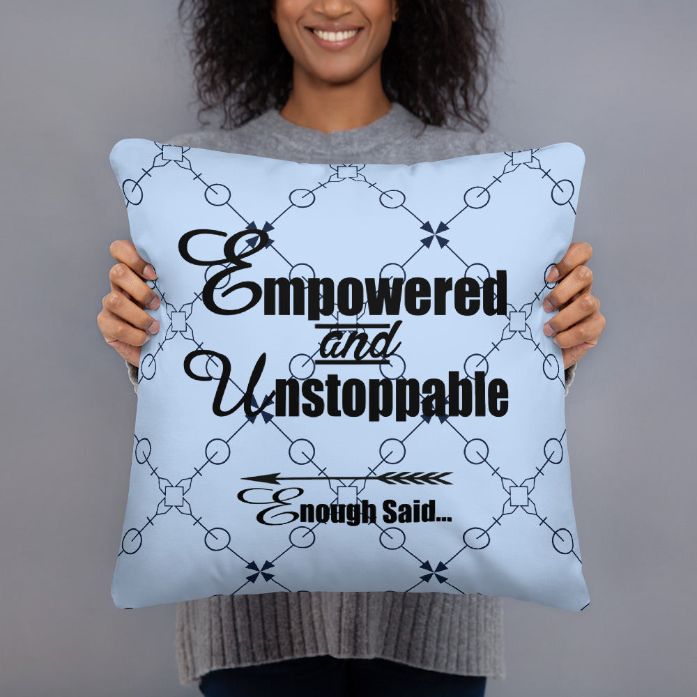 Empowered and Unstoppable Women's Empowerment Throw Pillow