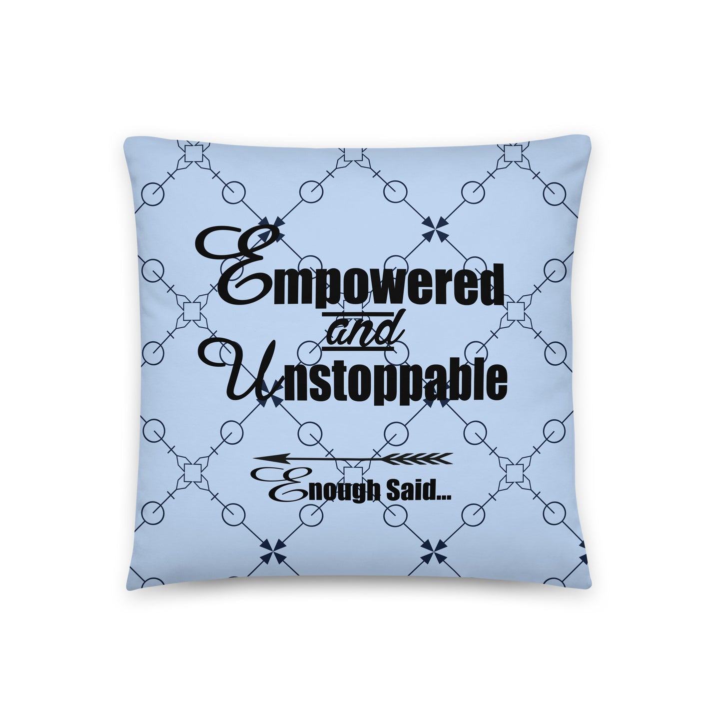 Empowered and Unstoppable Women's Empowerment Throw Pillow