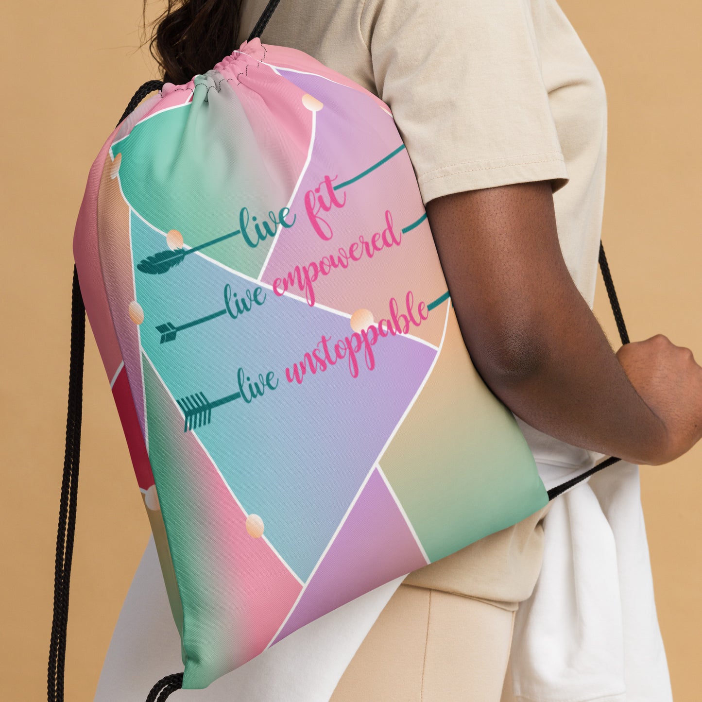 Live Fit, Live Empowered, Live Unstoppable Women's Fitness Gym Bag