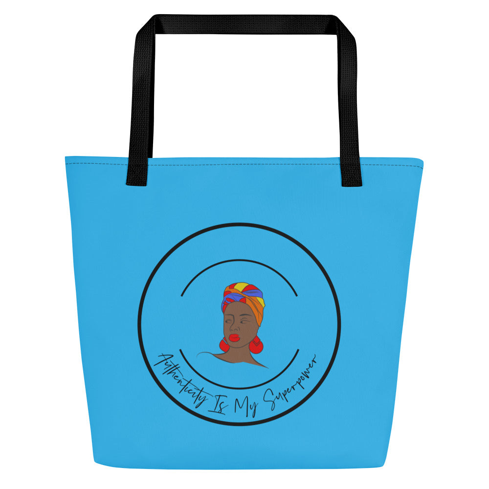 Authenticity is My Superpower Women's Empowerment Large Tote Bag