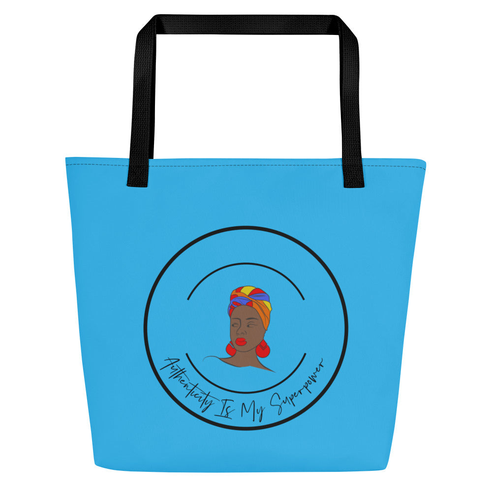 Authenticity is My Superpower Women's Empowerment Large Tote Bag