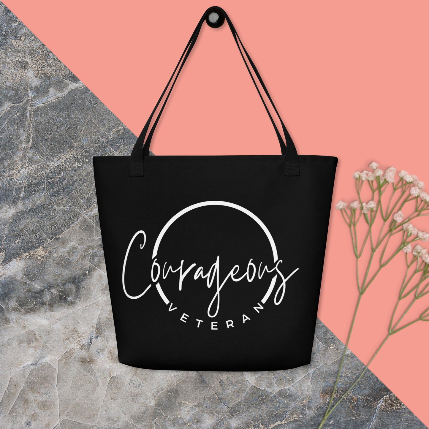 Courageous Veteran Women's Empowerment Tote Bag (Large)