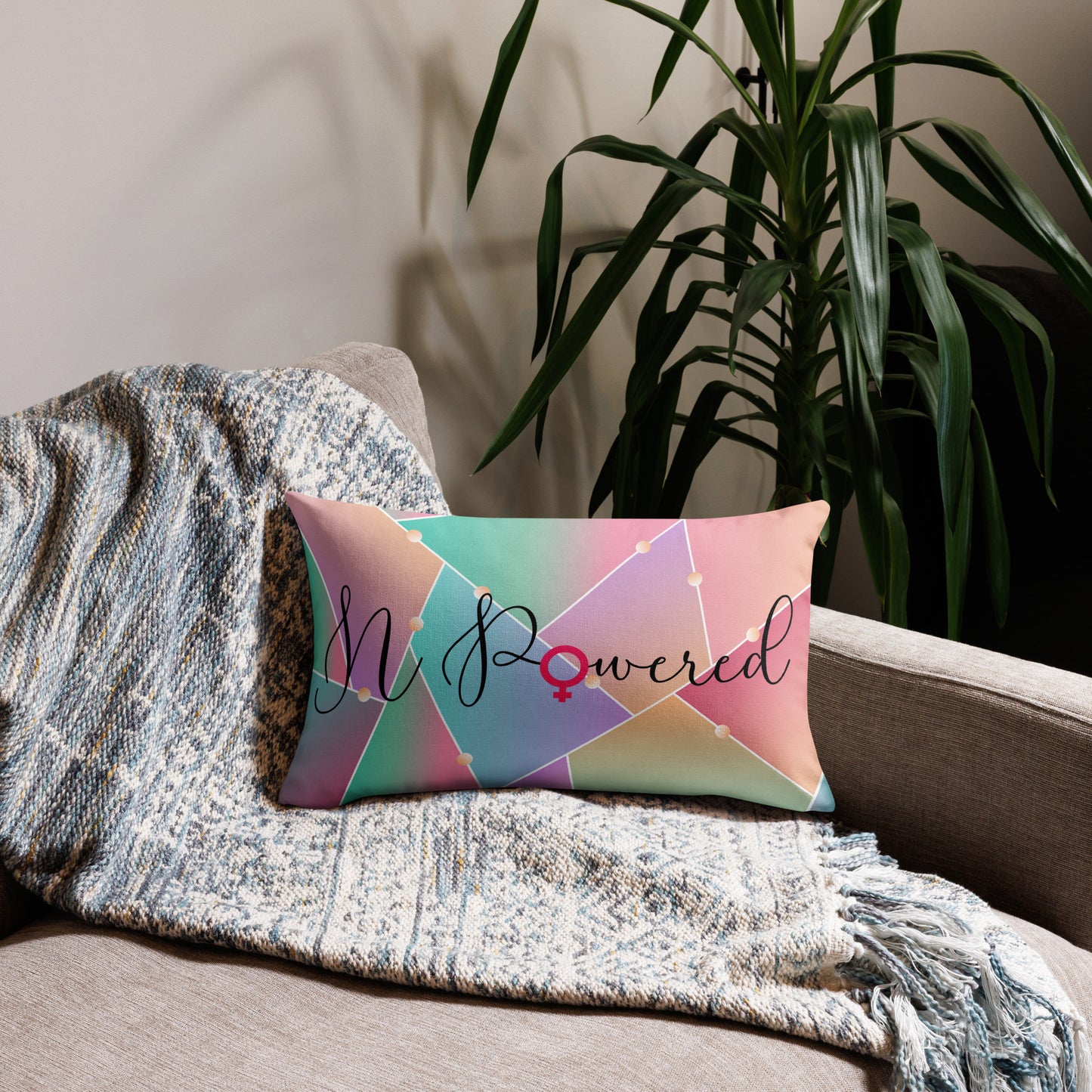 N-Powered Women's Empowerment Throw Pillow