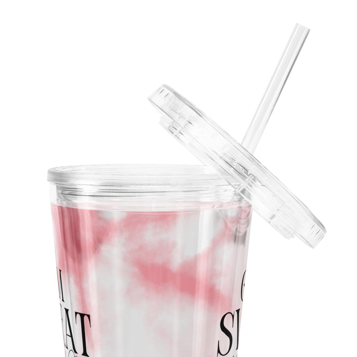 Gym. Sweat. Meal Prep Clear Plastic Tumbler