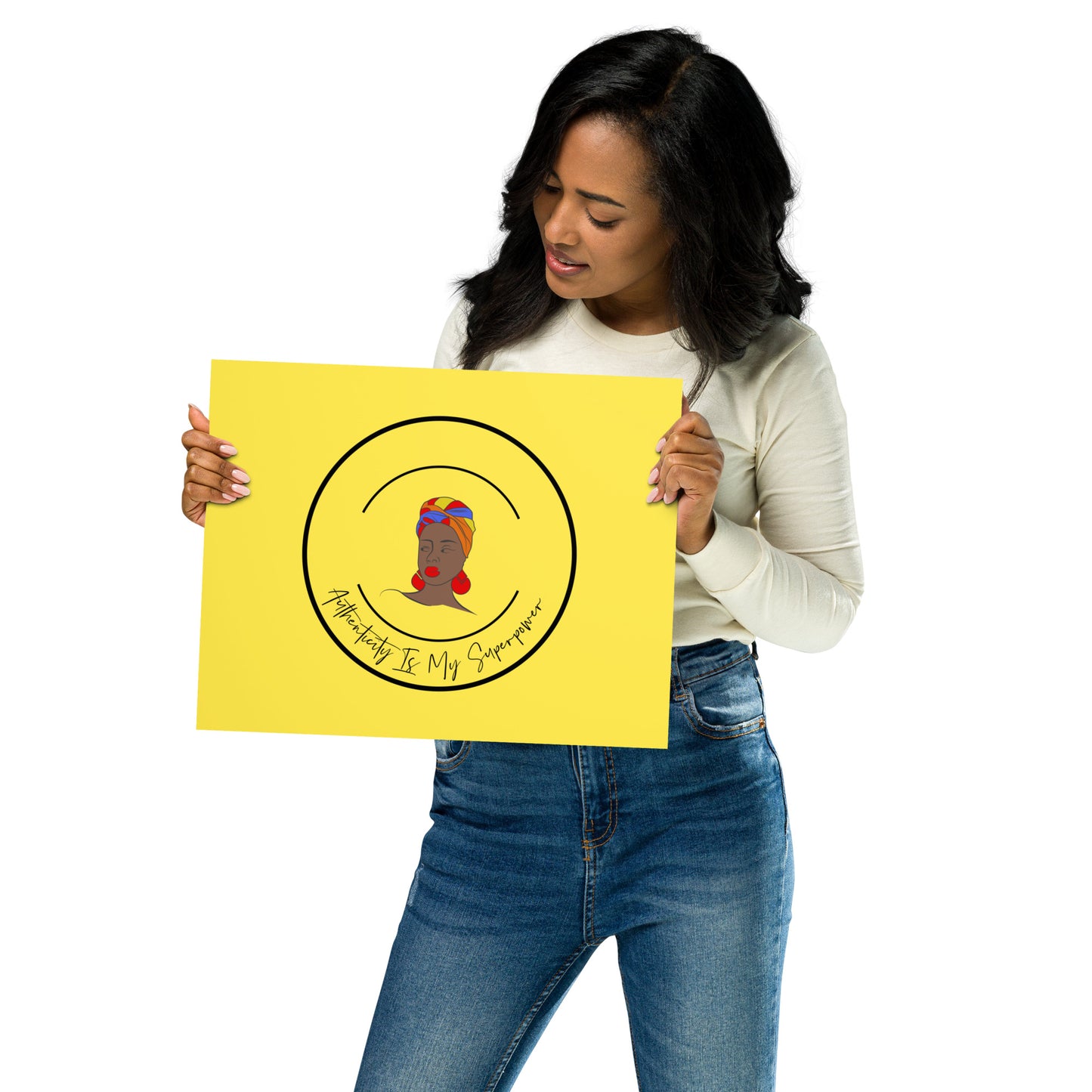 Authenticity is My Superpower Women's Empowerment Wall Poster