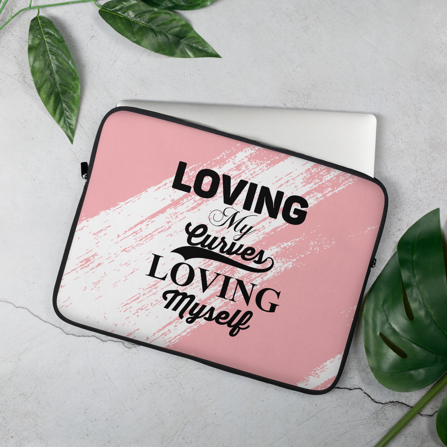 Loving My Curves, Loving Myself Women's Empowerment Laptop Sleeve