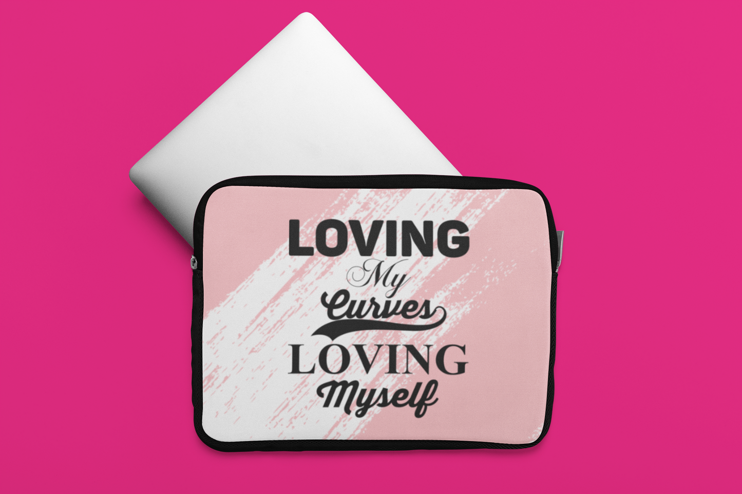 Loving My Curves, Loving Myself Women's Empowerment Laptop Sleeve