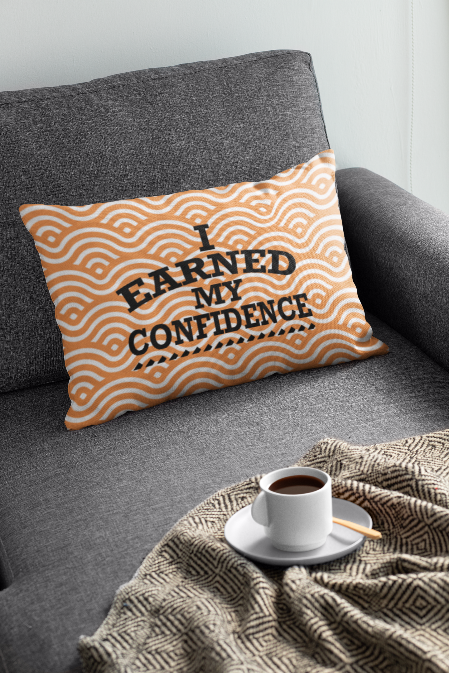 I Earned My Confidence Women's Empowerment Throw Pillow