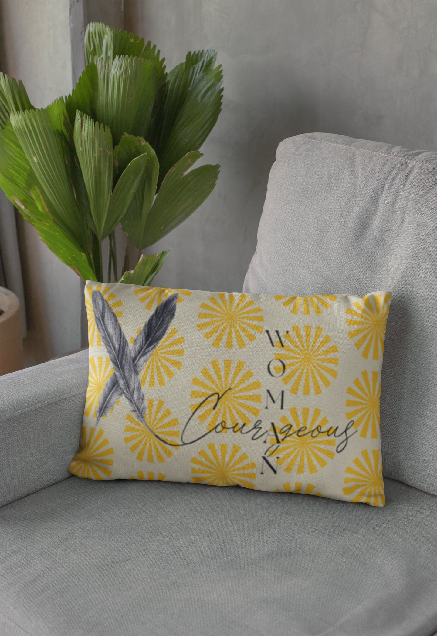 Courageous Woman Women's Empowerment Pillow