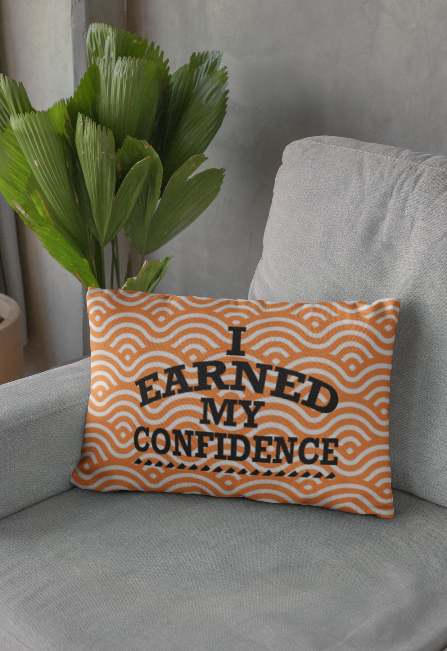 I Earned My Confidence Women's Empowerment Throw Pillow