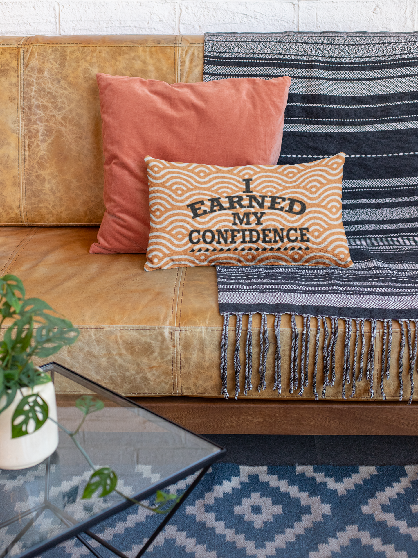 I Earned My Confidence Women's Empowerment Throw Pillow
