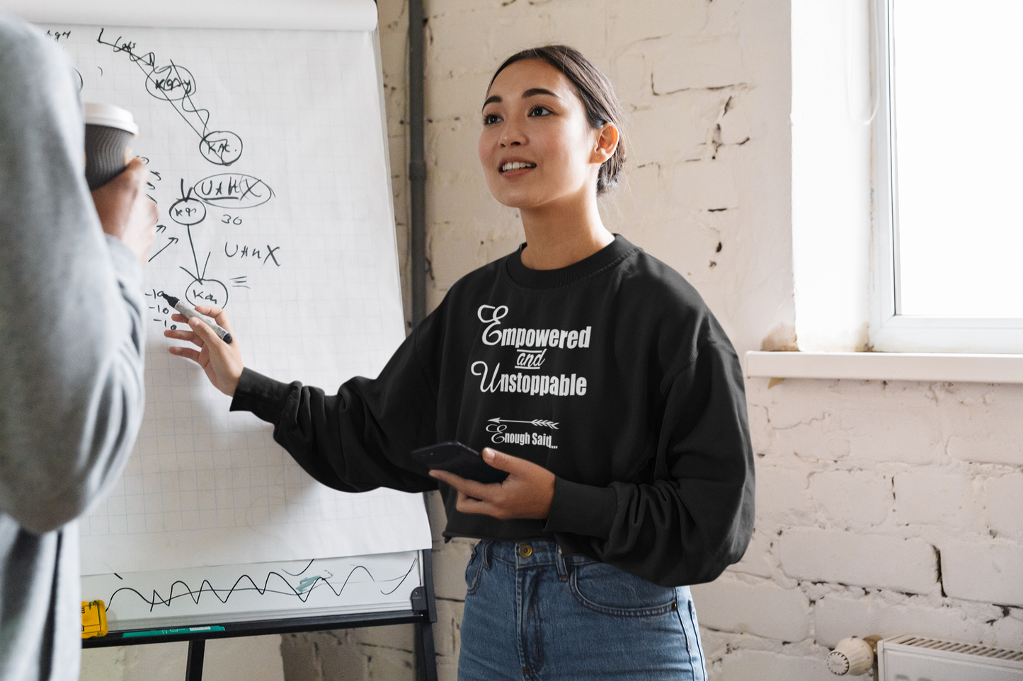 Empowered and Unstoppable Women's Crop Sweatshirt