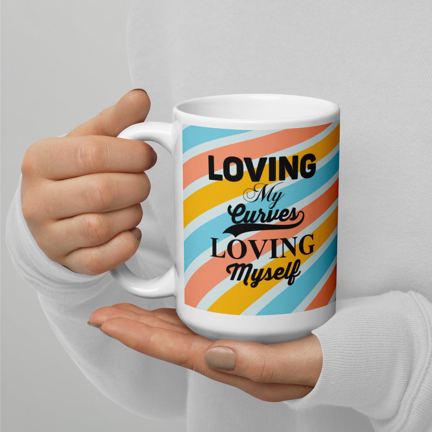 Loving My Curves, Loving Myself Women's Empowerment Coffee Mug