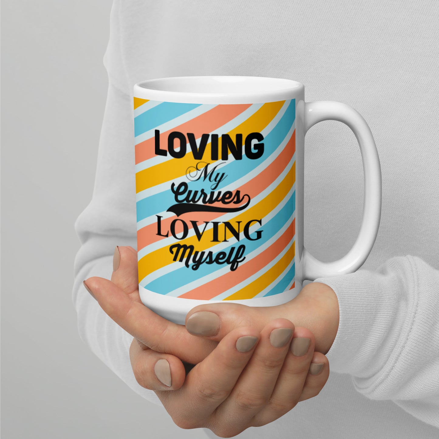 Loving My Curves, Loving Myself Women's Empowerment Coffee Mug