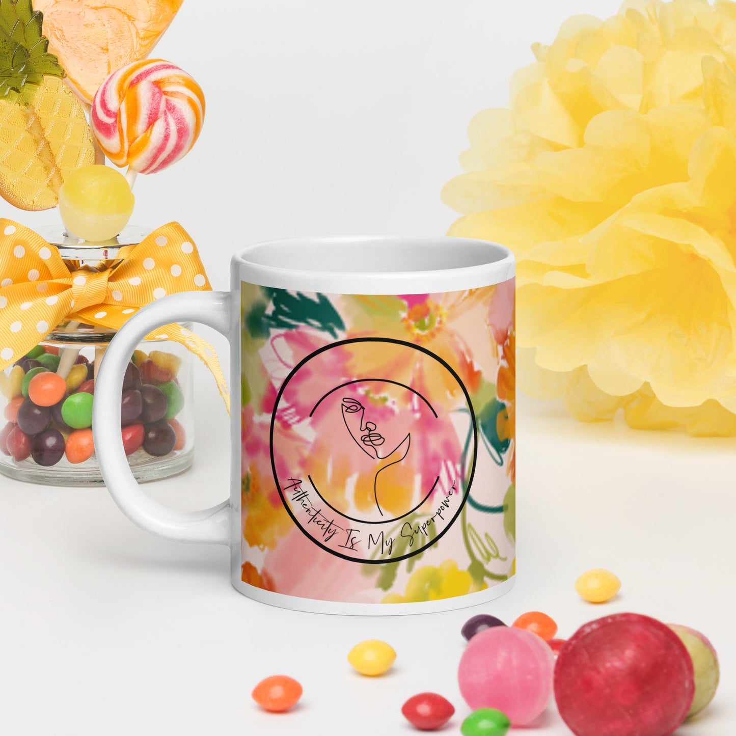 Authenticity Is My Superpower Women's White Coffee Mug