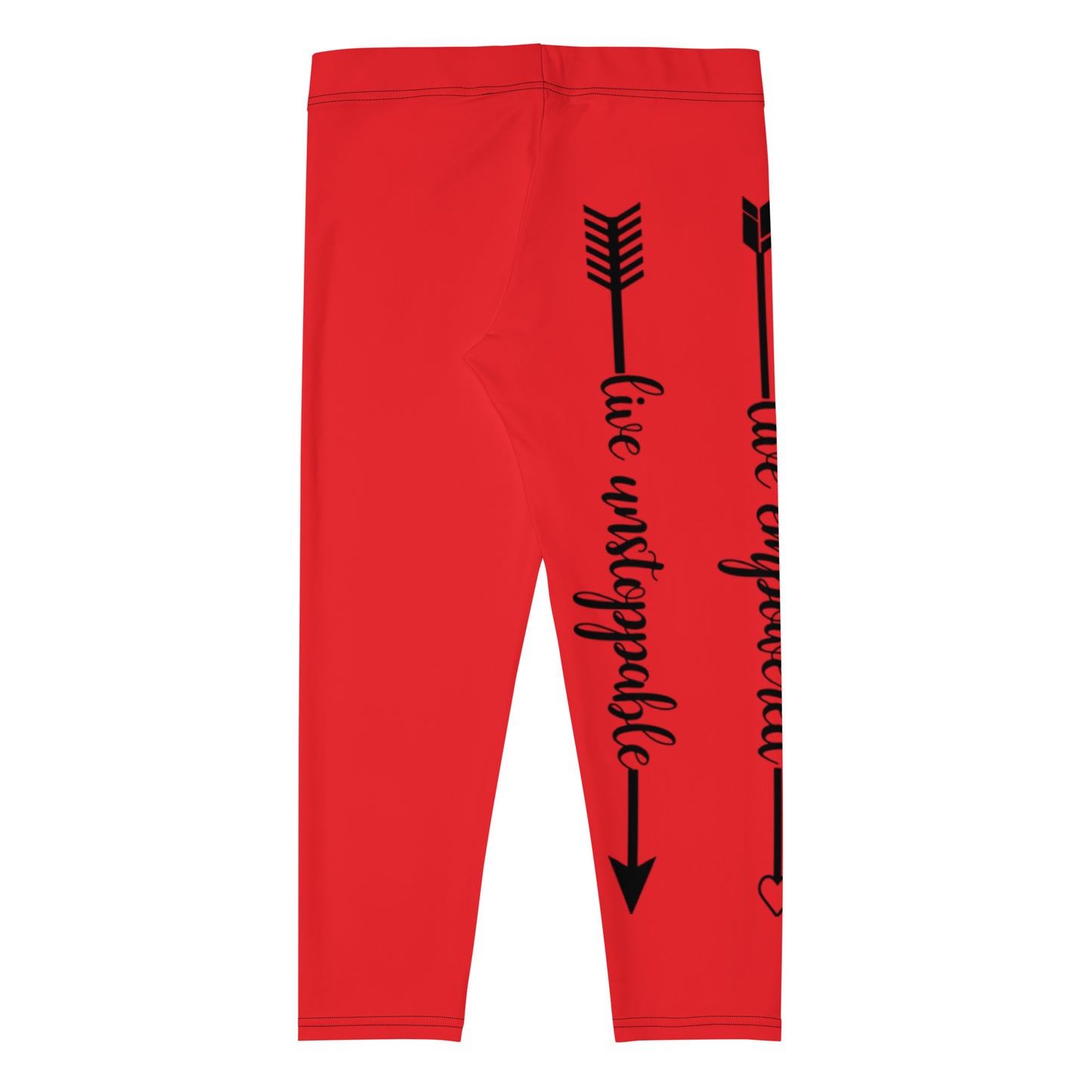 Live Fit, Live Empowered, Live Unstoppable( Black Logo) Women's Fitness Capri Leggings