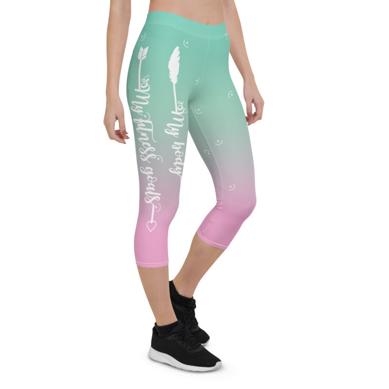 My Body, My Fitness Goals, My Way Women's Fitness Capri Leggings