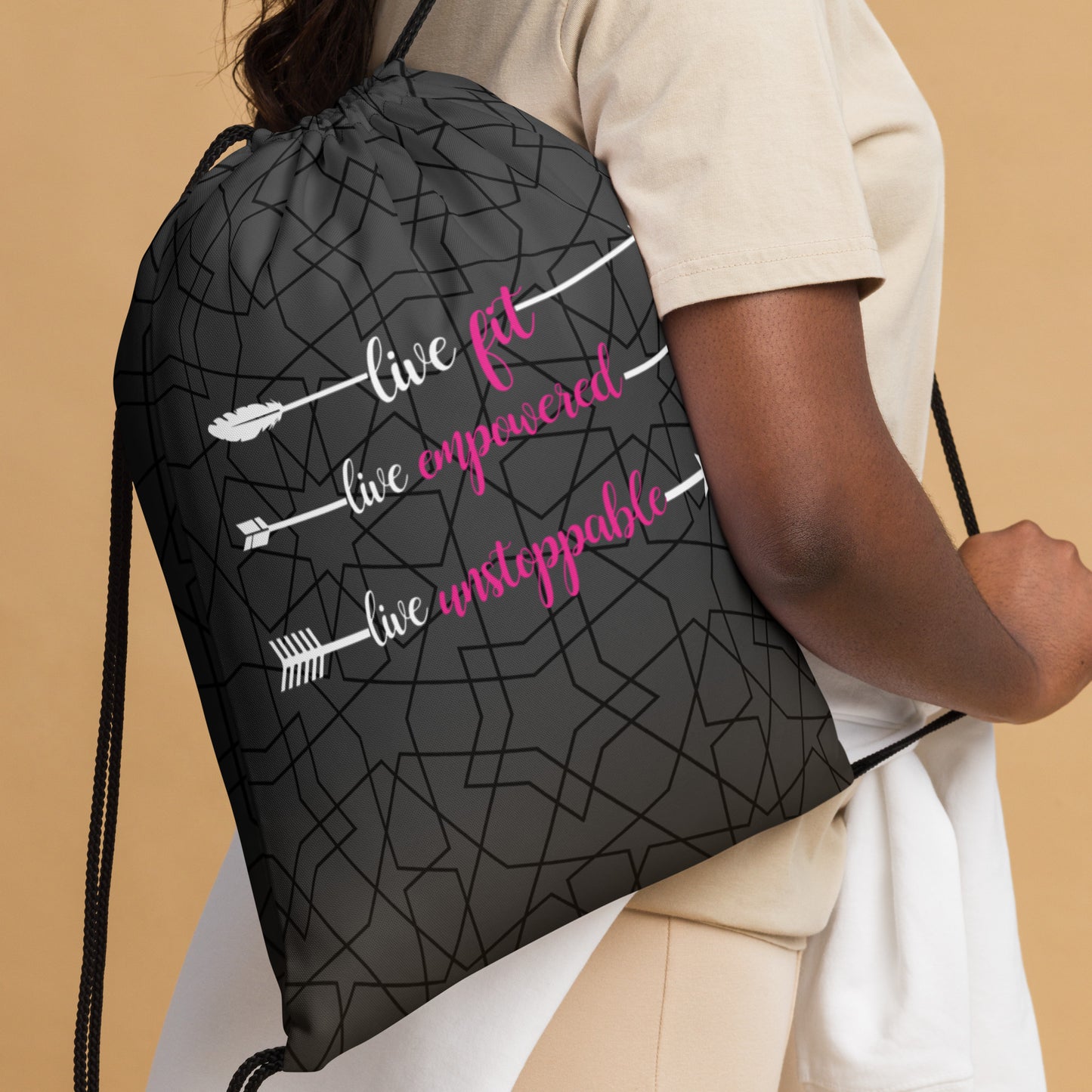 Live Fit, Live Empowered, Live Unstoppable Women's Fitness Gym Bag