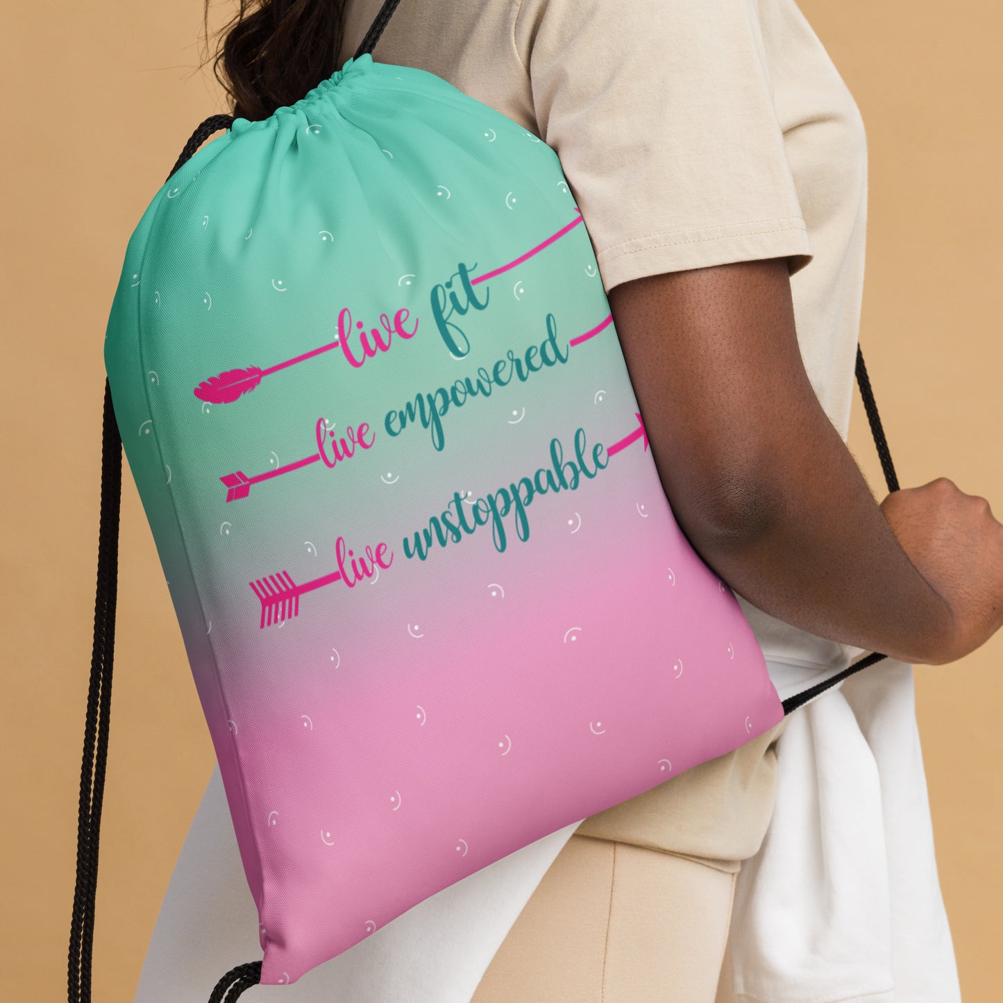 Live Fit, Live Empowered, Live Unstoppable Women's Gym Bag