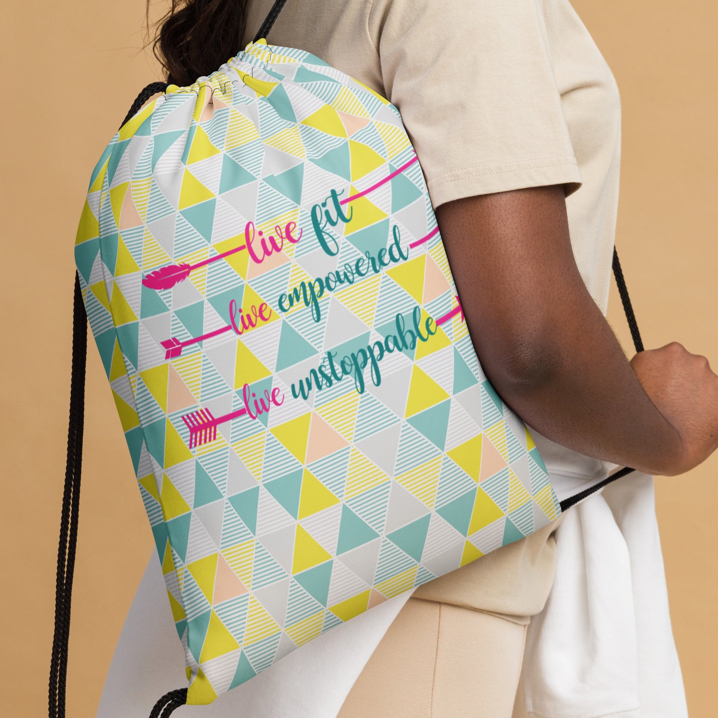 Live Fit, Live Empowered Live Unstoppable Women's Fitness Gym Bag
