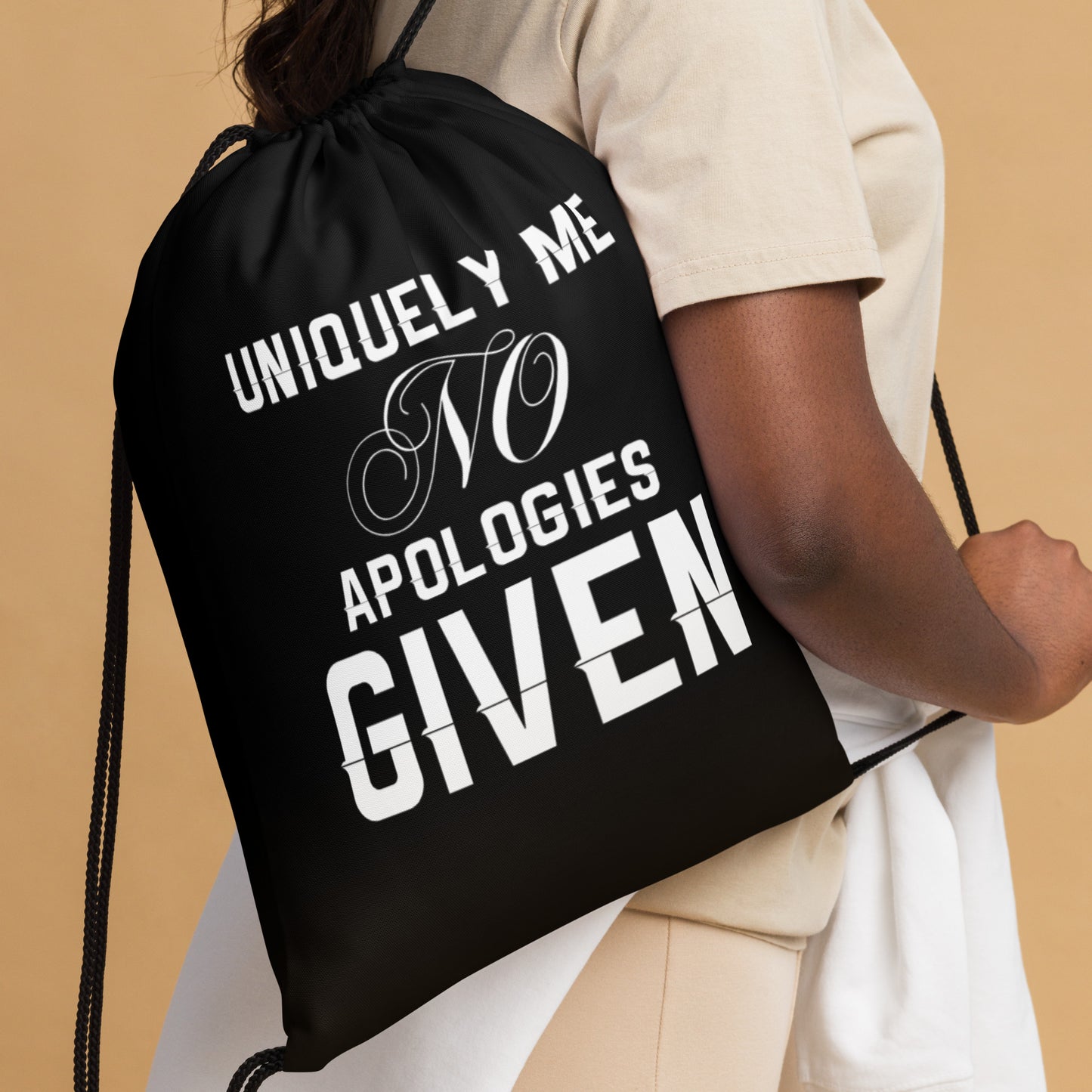 Uniquely Me No Apologies Given Women's Fitness Gym Bag