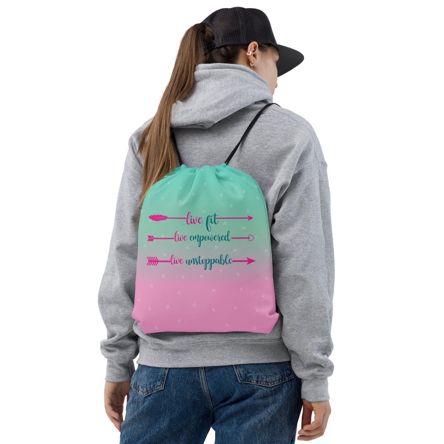 Live Fit, Live Empowered, Live Unstoppable Women's Gym Bag