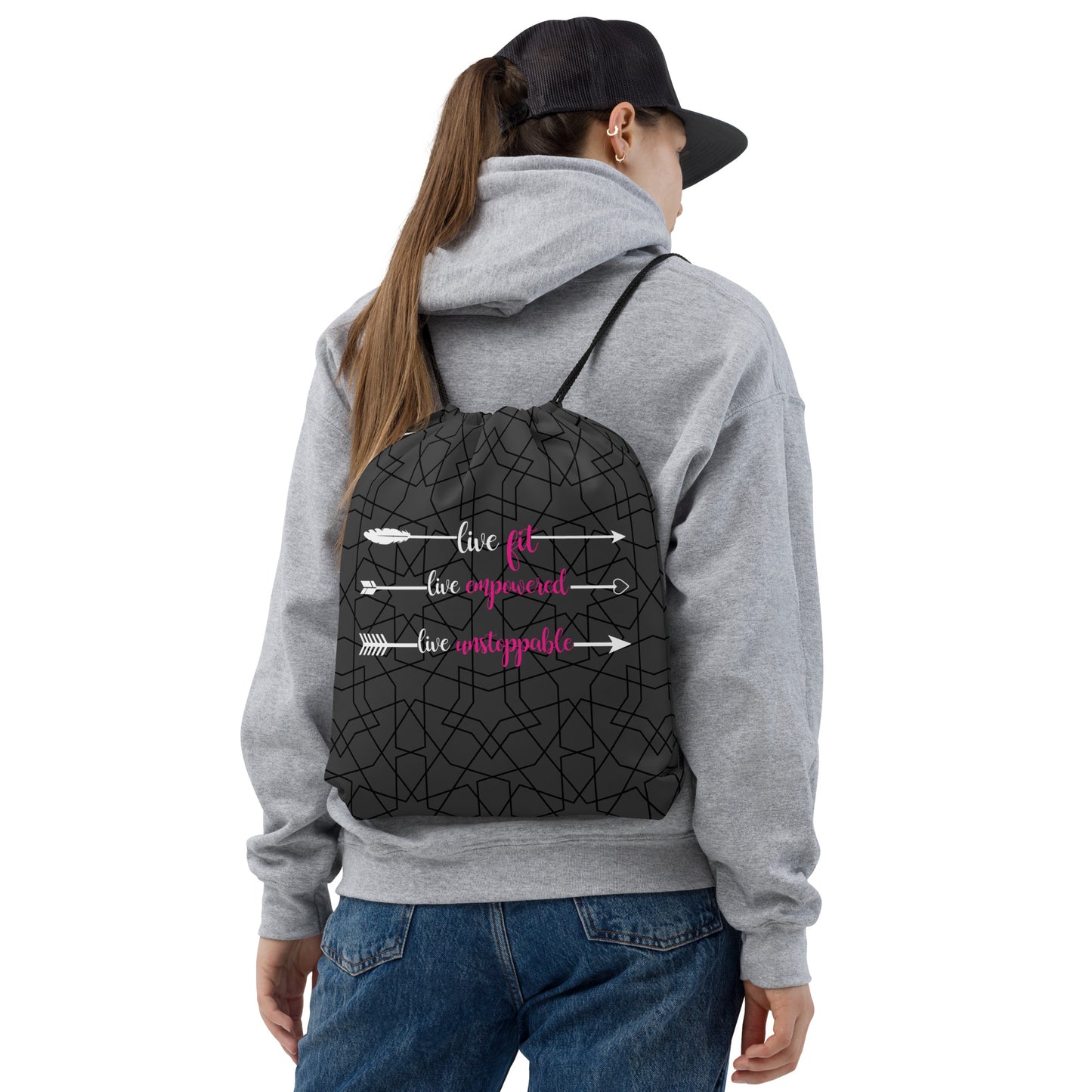 Live Fit, Live Empowered, Live Unstoppable Women's Fitness Gym Bag