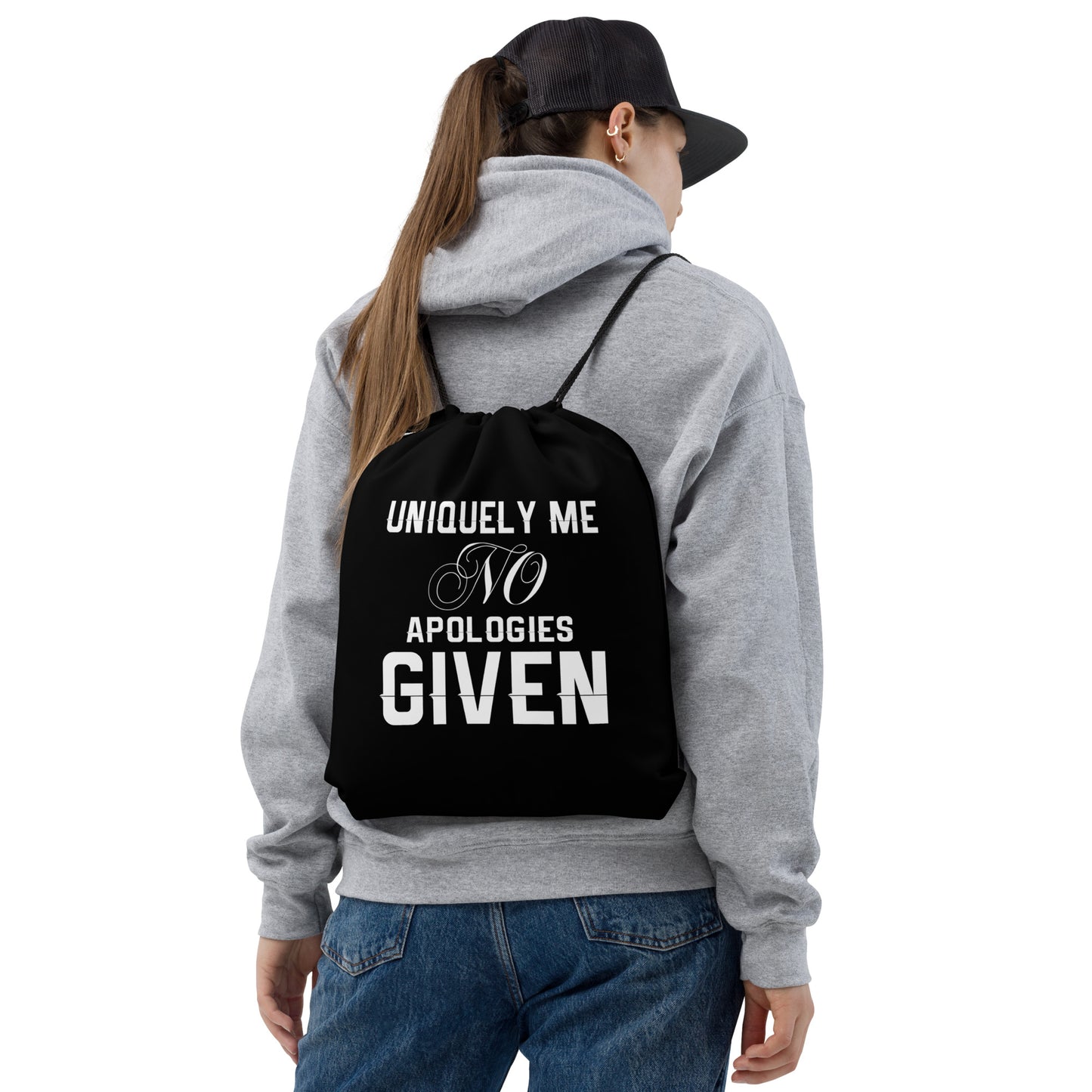 Uniquely Me No Apologies Given Women's Fitness Gym Bag