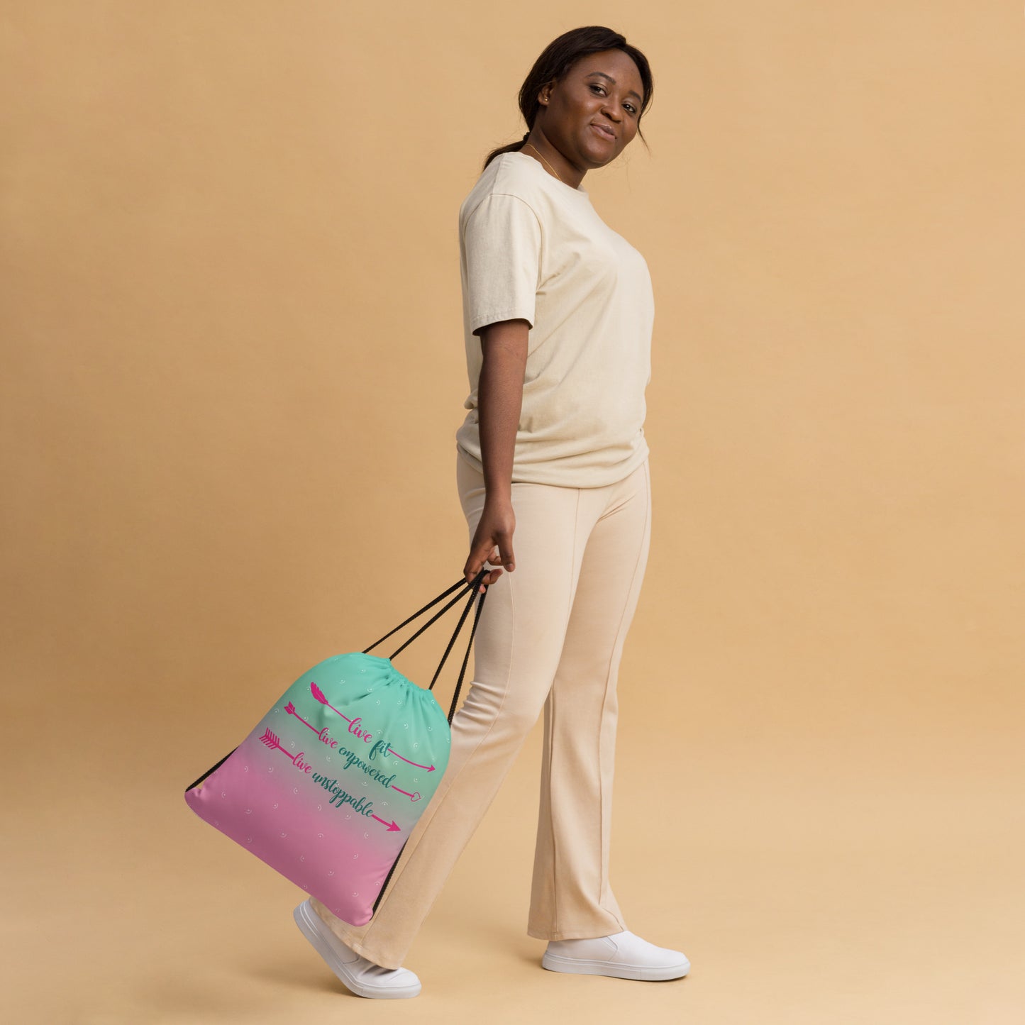 Live Fit, Live Empowered, Live Unstoppable Women's Gym Bag