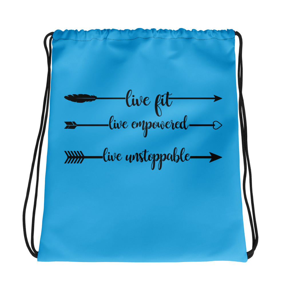 Live Fit, Live Empowered, Live Unstoppable Women's Fitness Gym Bag