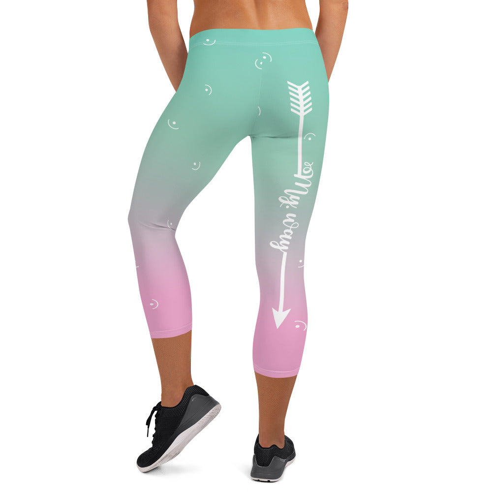 My Body, My Fitness Goals, My Way Women's Fitness Capri Leggings