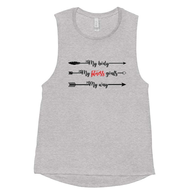 MY BODY, MY FITNESS GOALS, MY WAY Women's Sleeveless Fitness T-Shirt