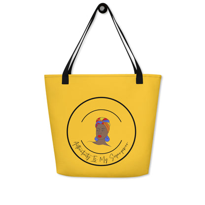 Authenticity is My Supwerpower Women's Empowerment Large Tote Bag