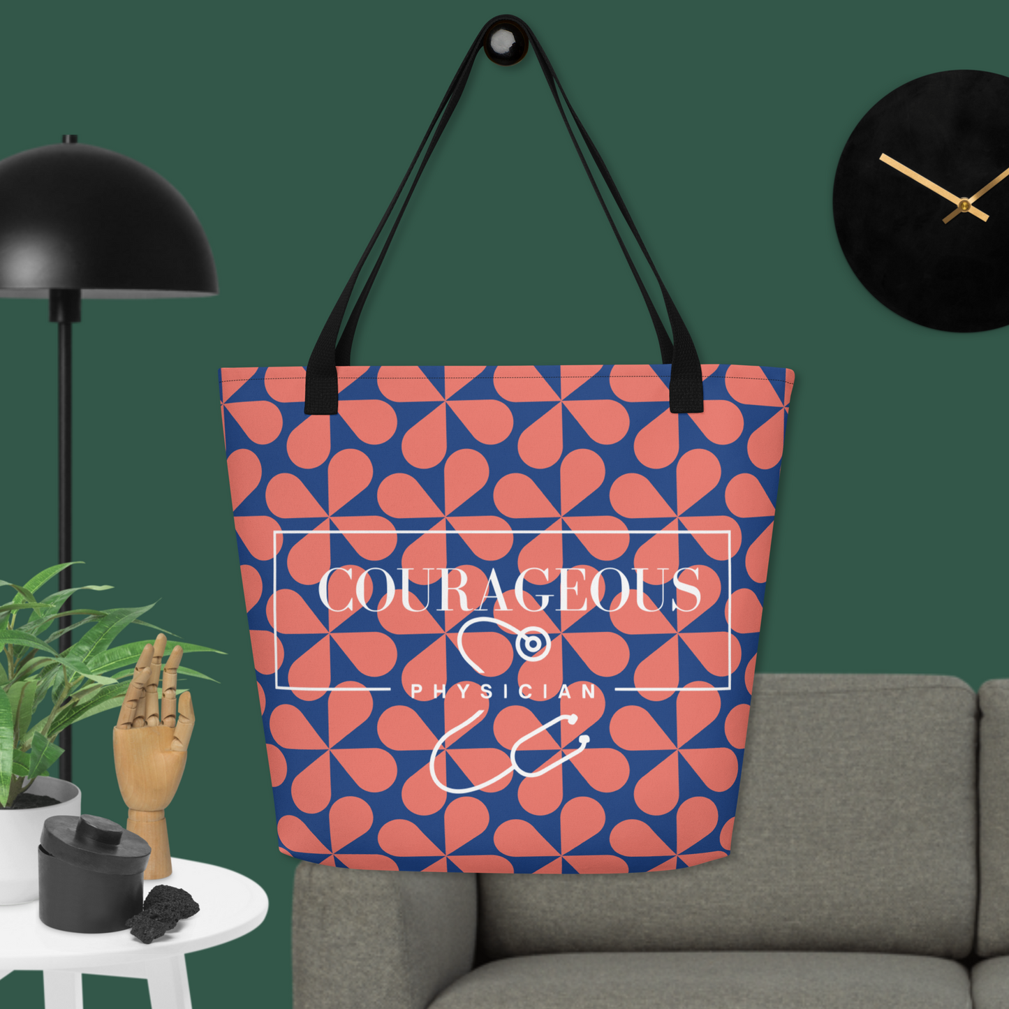 Courageous Physician Women's Empowerment  Large Tote Bag