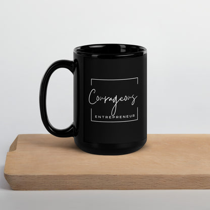 Courageous Entrepreneur  Women's Empowerment Black Coffee Mug