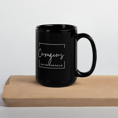 Courageous Entrepreneur  Women's Empowerment Black Coffee Mug