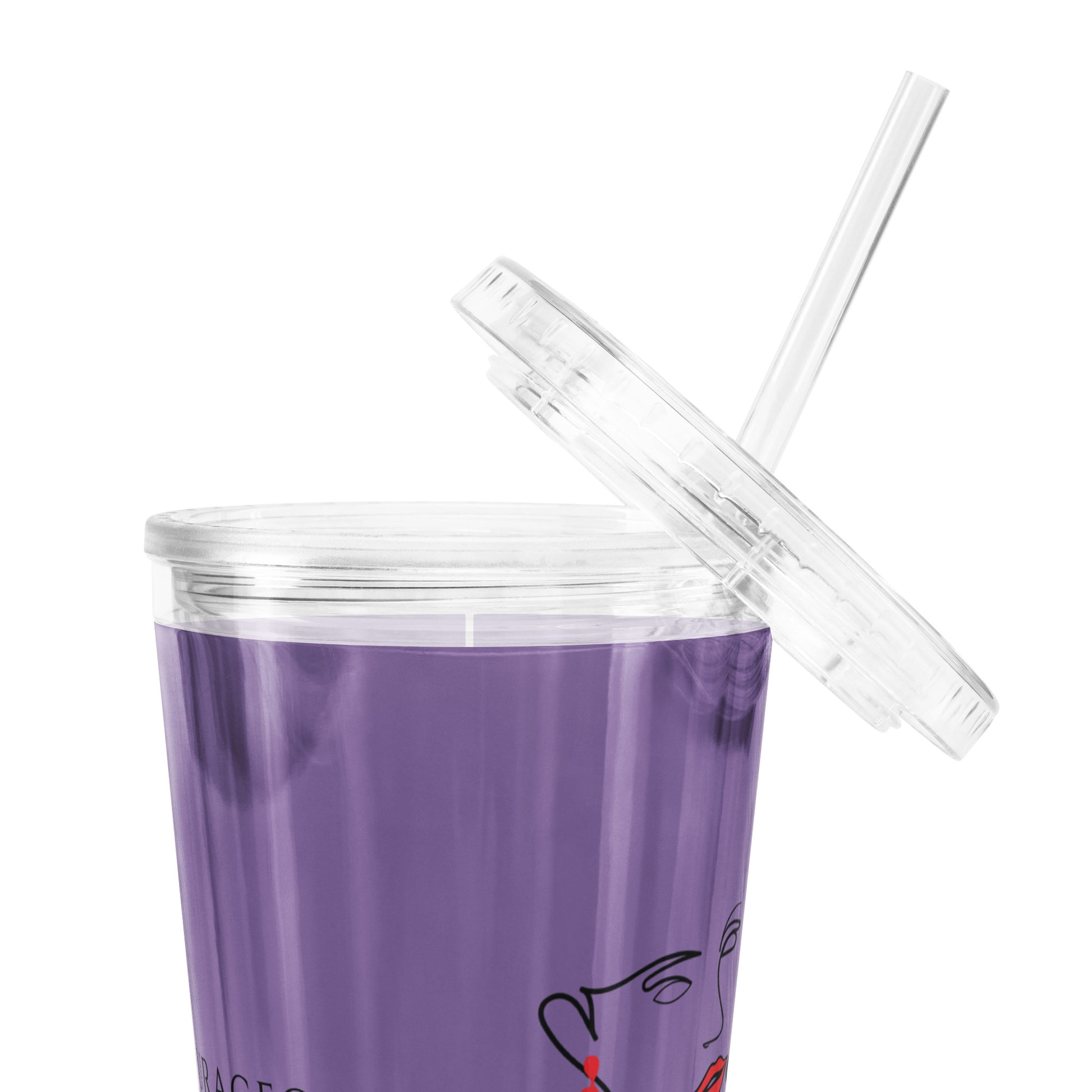 Acrylic Tumbler with Lid and Straw | Courageous Xpressions™