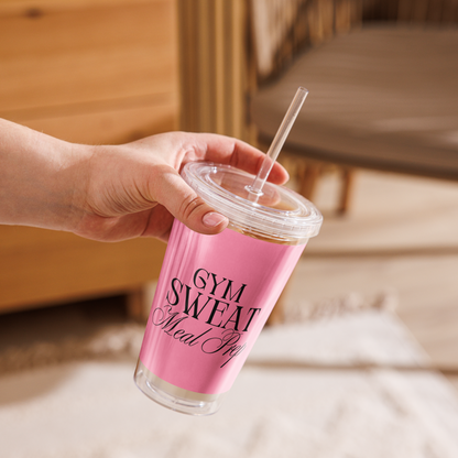 Gym. Sweat. Meal Prep Clear Plastic Tumbler
