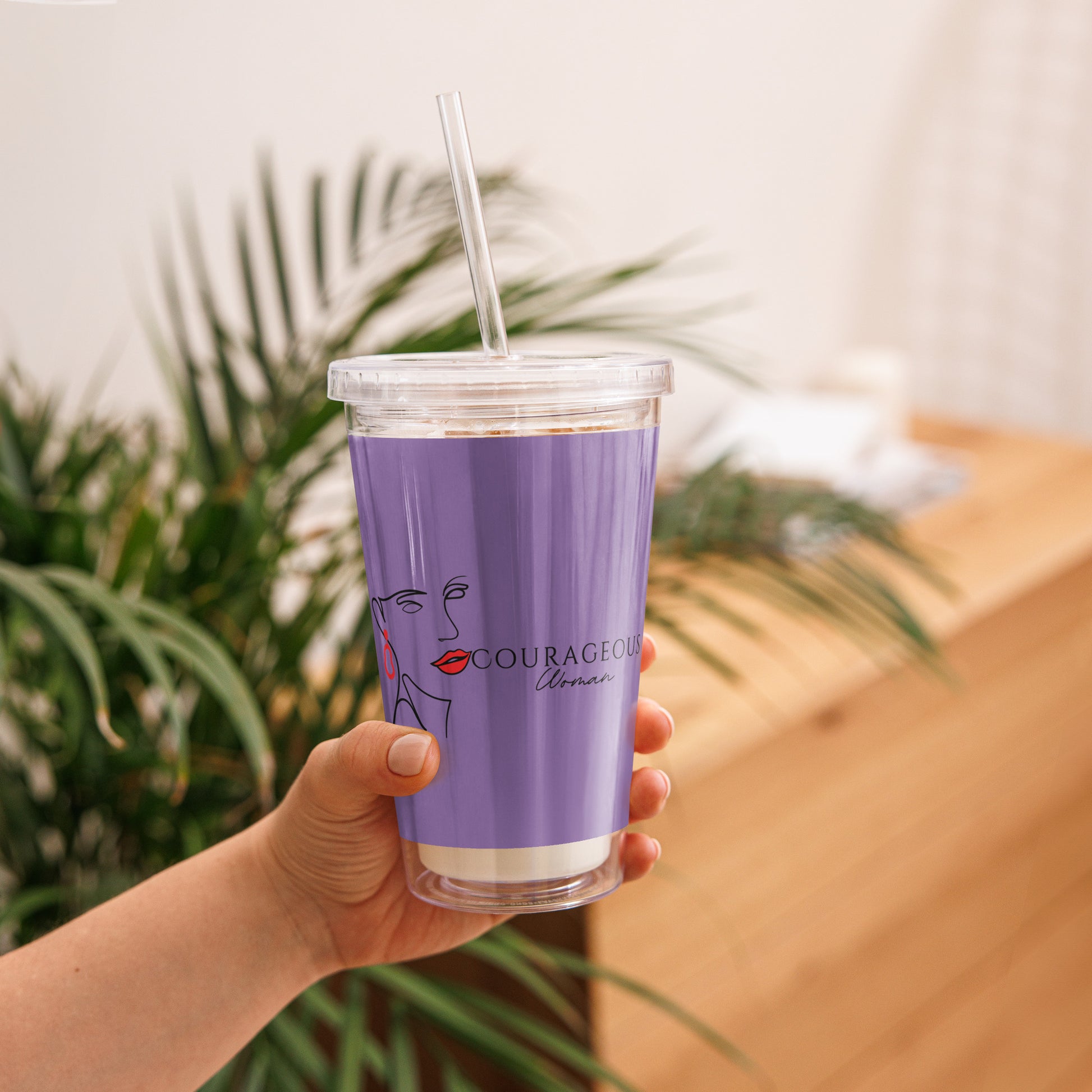 Acrylic Tumbler with Lid and Straw | Courageous Xpressions™