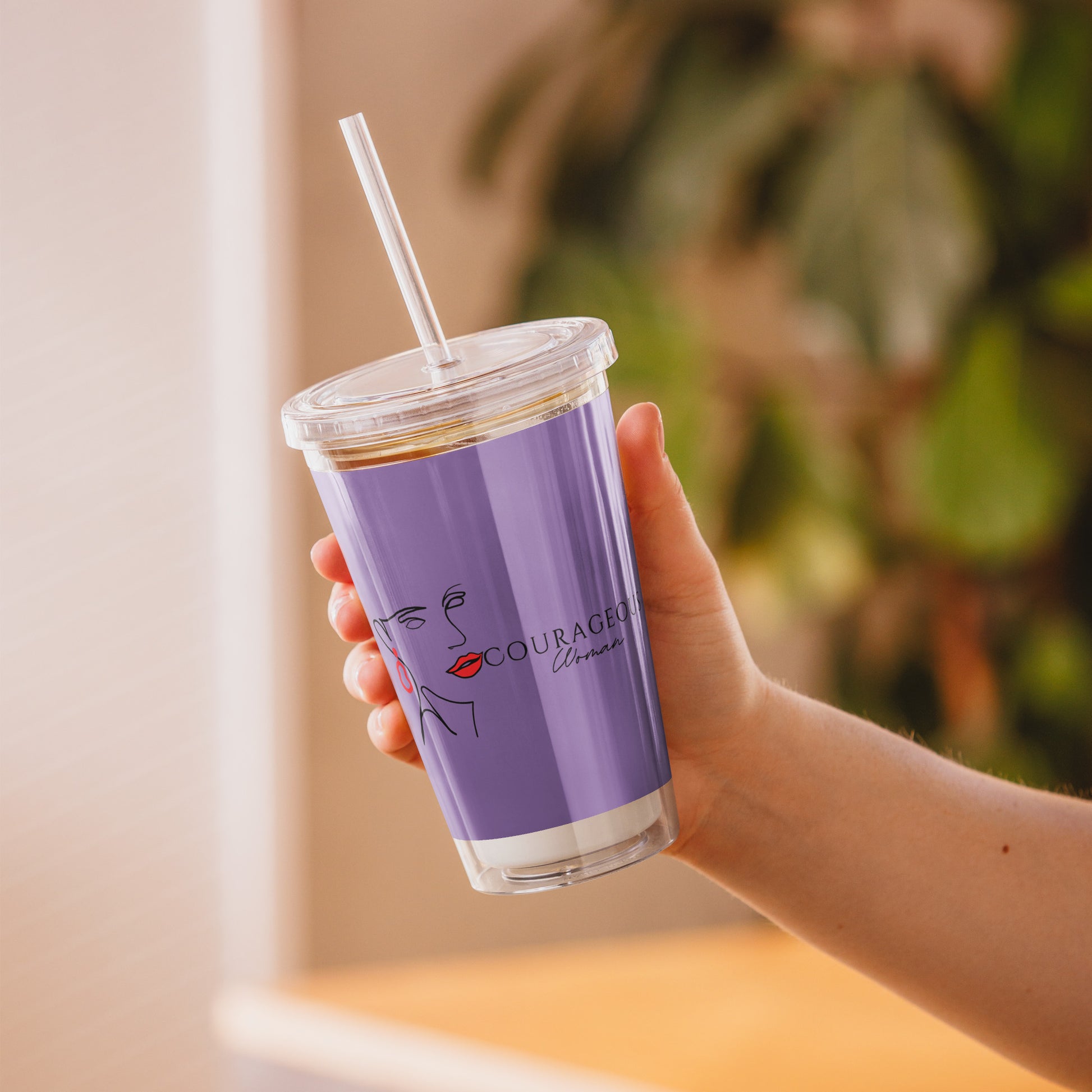 Acrylic Tumbler with Lid and Straw | Courageous Xpressions™