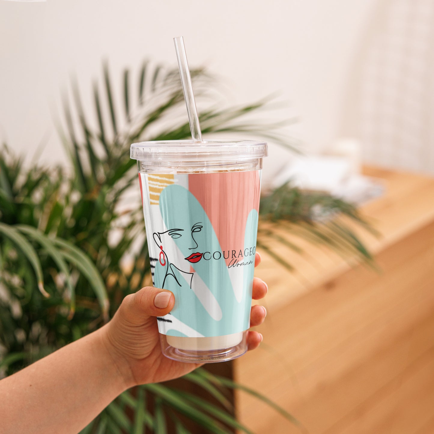16 Oz Clear Tumbler | Courageous Woman | Courageous Xpressions™