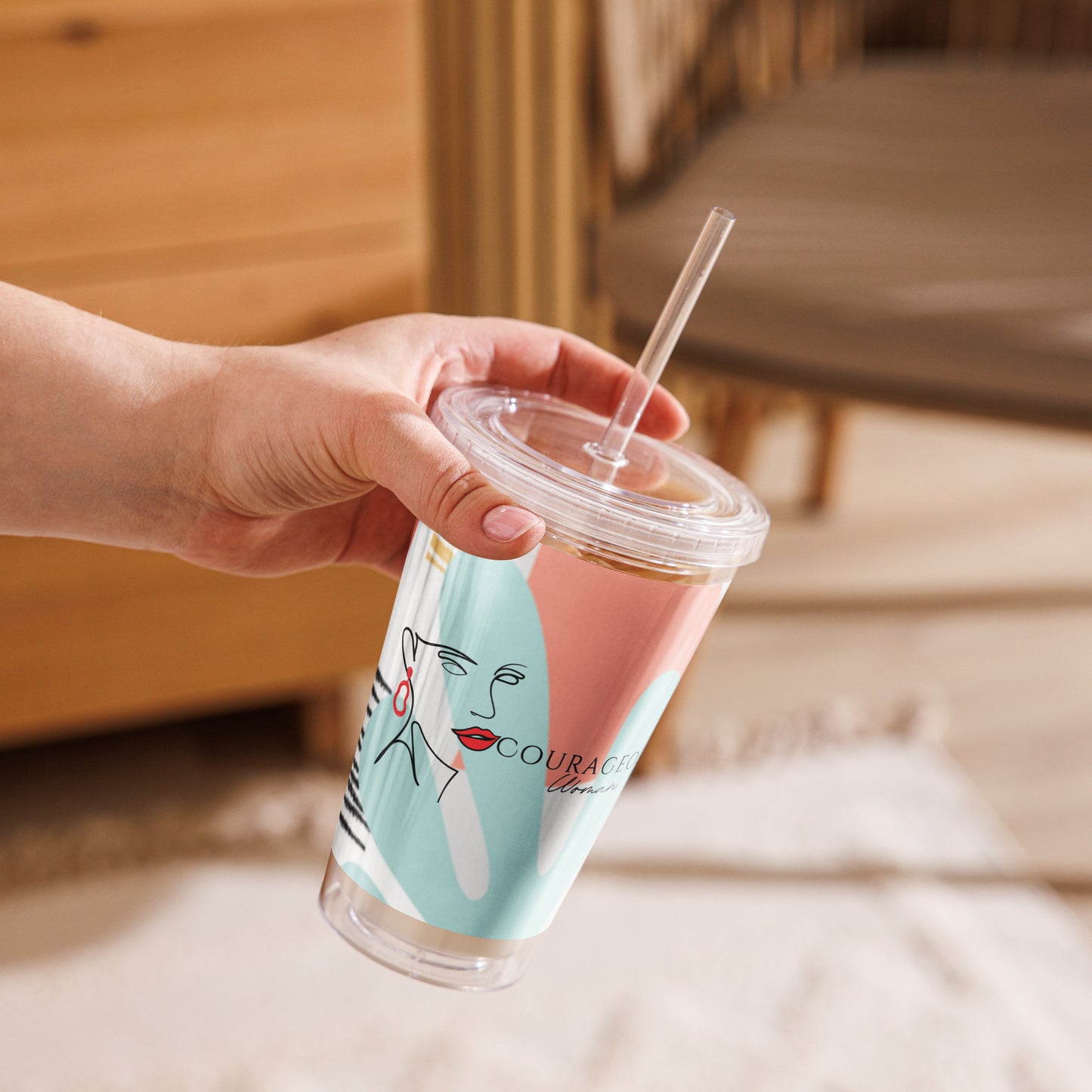 16 Oz Clear Tumbler | Courageous Woman | Courageous Xpressions™