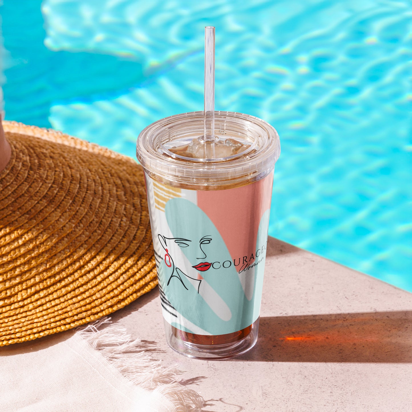 16 Oz Clear Tumbler | Courageous Woman | Courageous Xpressions™