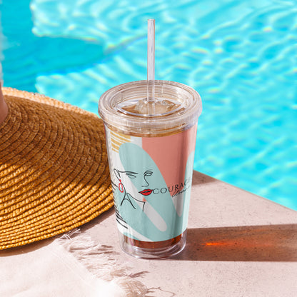 16 Oz Clear Tumbler | Courageous Woman | Courageous Xpressions™