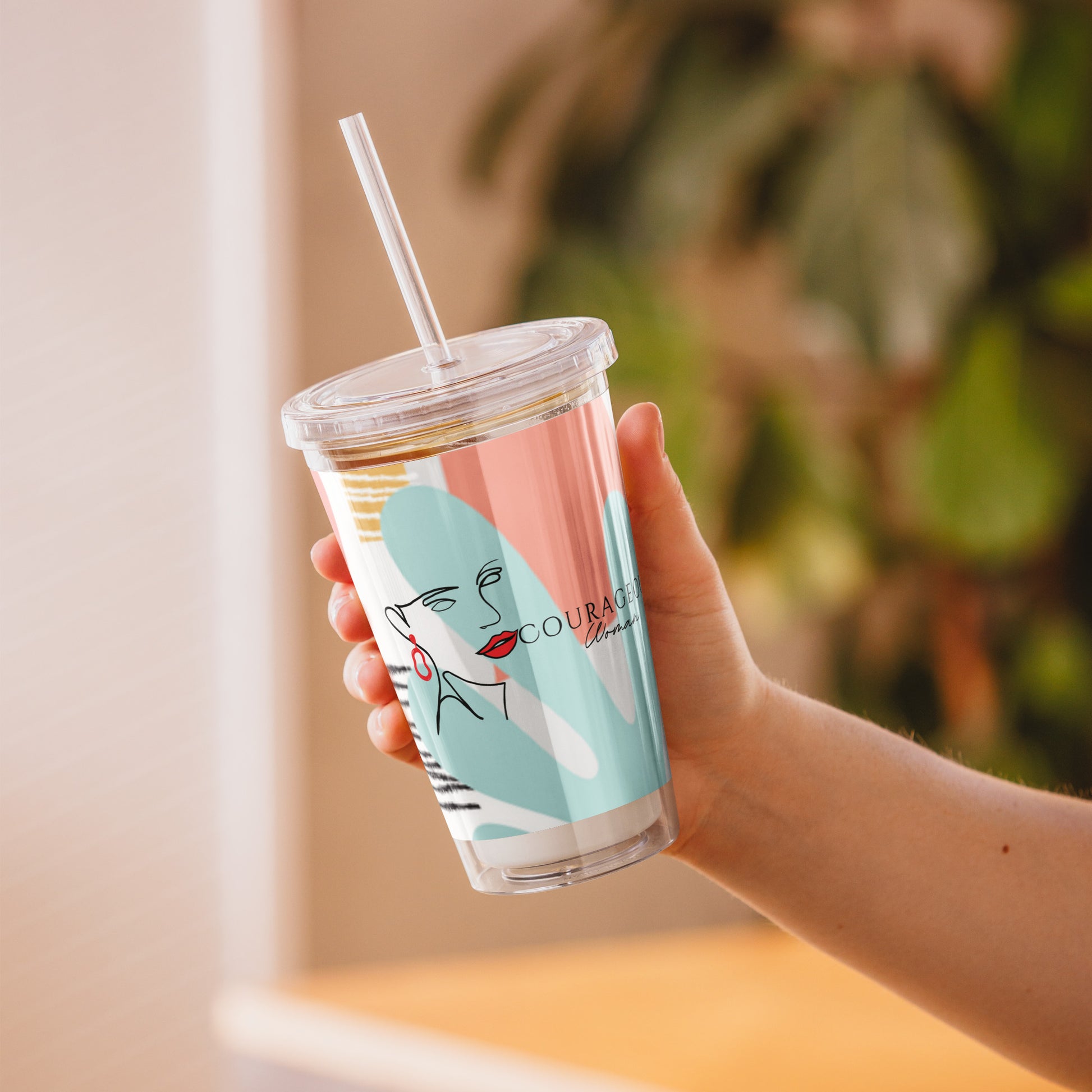 16 Oz Clear Tumbler | Courageous Woman | Courageous Xpressions™
