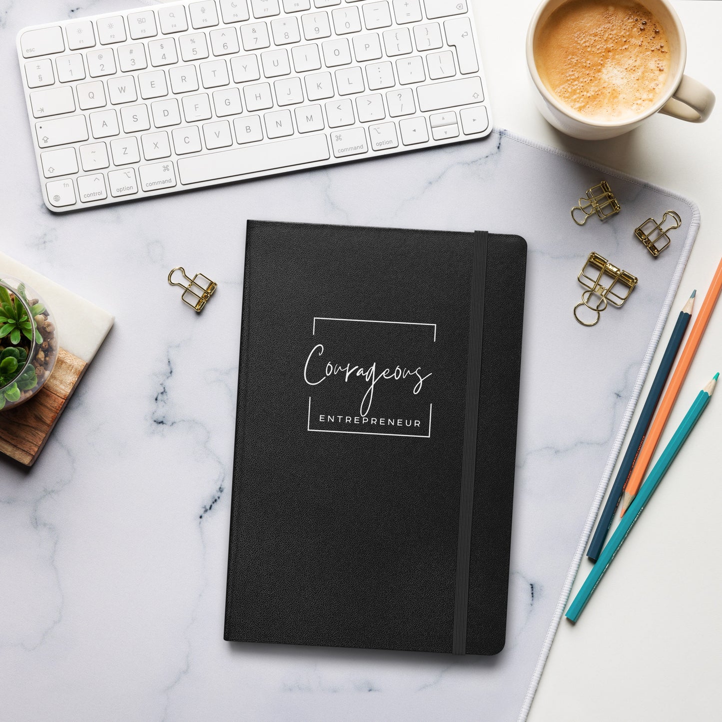 Courageous Entrepreneur Women's Empowerment Hardcover Notebook