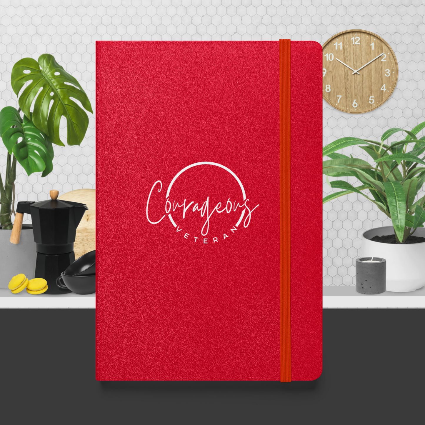 Courageous Veteran Women's Empowerment Hardcover Notebook